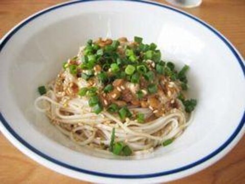 ピリ辛納豆そうめん